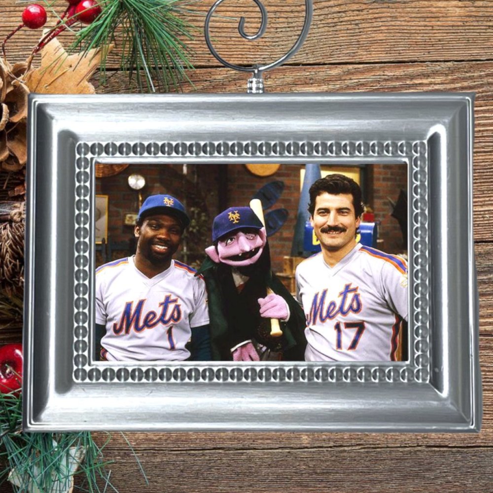 New York Mets Keith Hernandez Mookie Wilson On Sesame Street Christmas Ornament